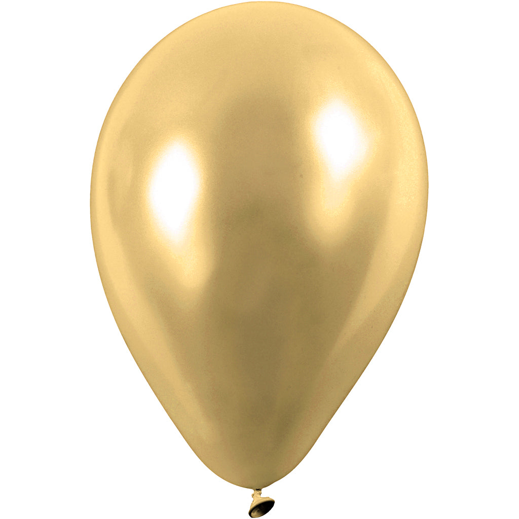 Ballons Creativ company, ronds, d 23 cm, dorés, 8 pièces 1 boîte