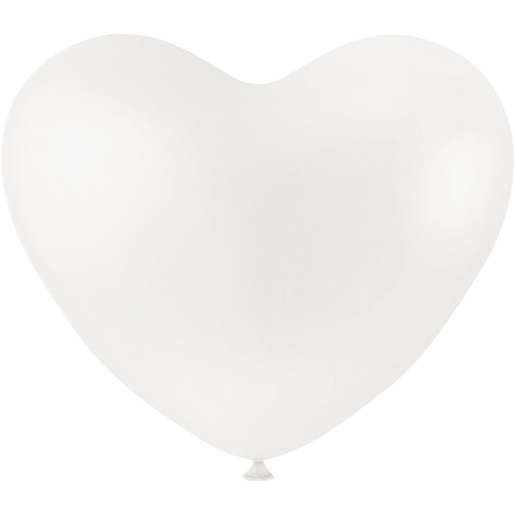 Ballons Creativ company, coeur, blanc, 8 pièces 1 boîte