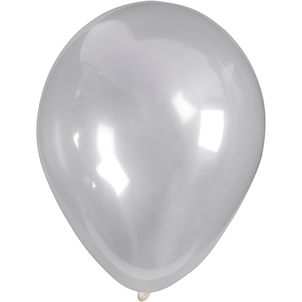 Ballons Creativ company, ronds, d 23 cm, transparents, 10 pièces 1 boîte