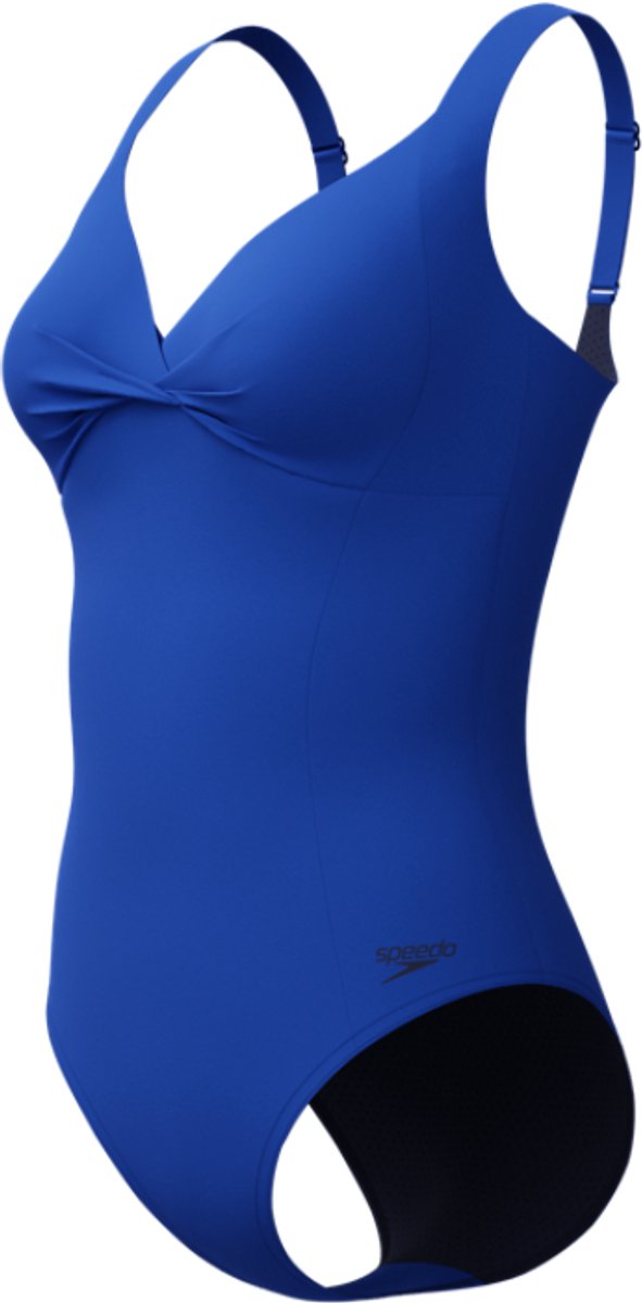 Maillot de bain 1 pièce de sport femme shaper noeud croisé Speedo - bleu