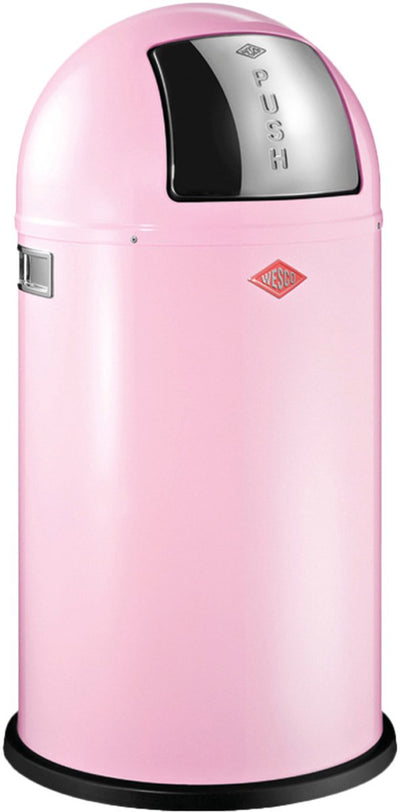 Poubelle pushboy Wesco | 50 litres | métal - rose | poubelle - fabriquée en Allemagne