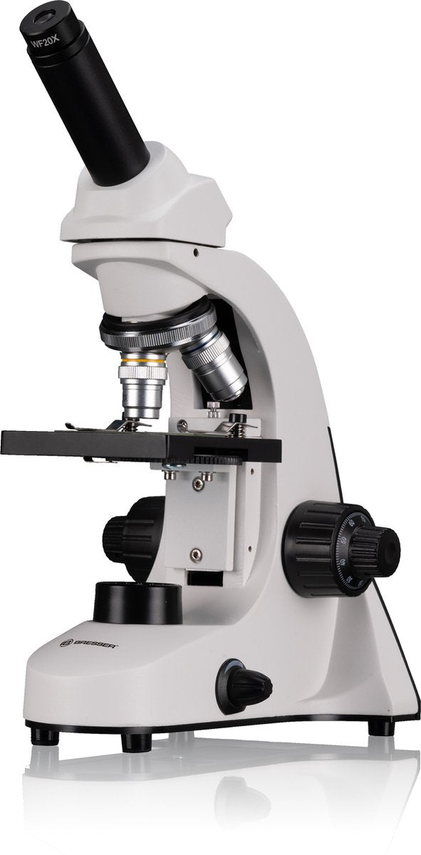 Microscope Bresser - biorit se - grossissement 1600x - vue de dessus et transparente