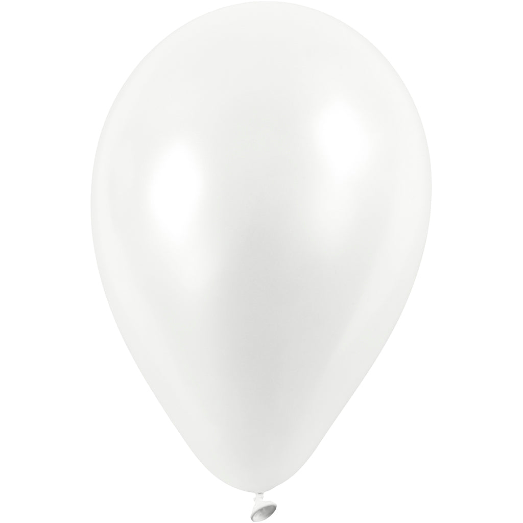 Ballons Creativ company, d 23 cm, blancs, 10 pièces 1 boîte