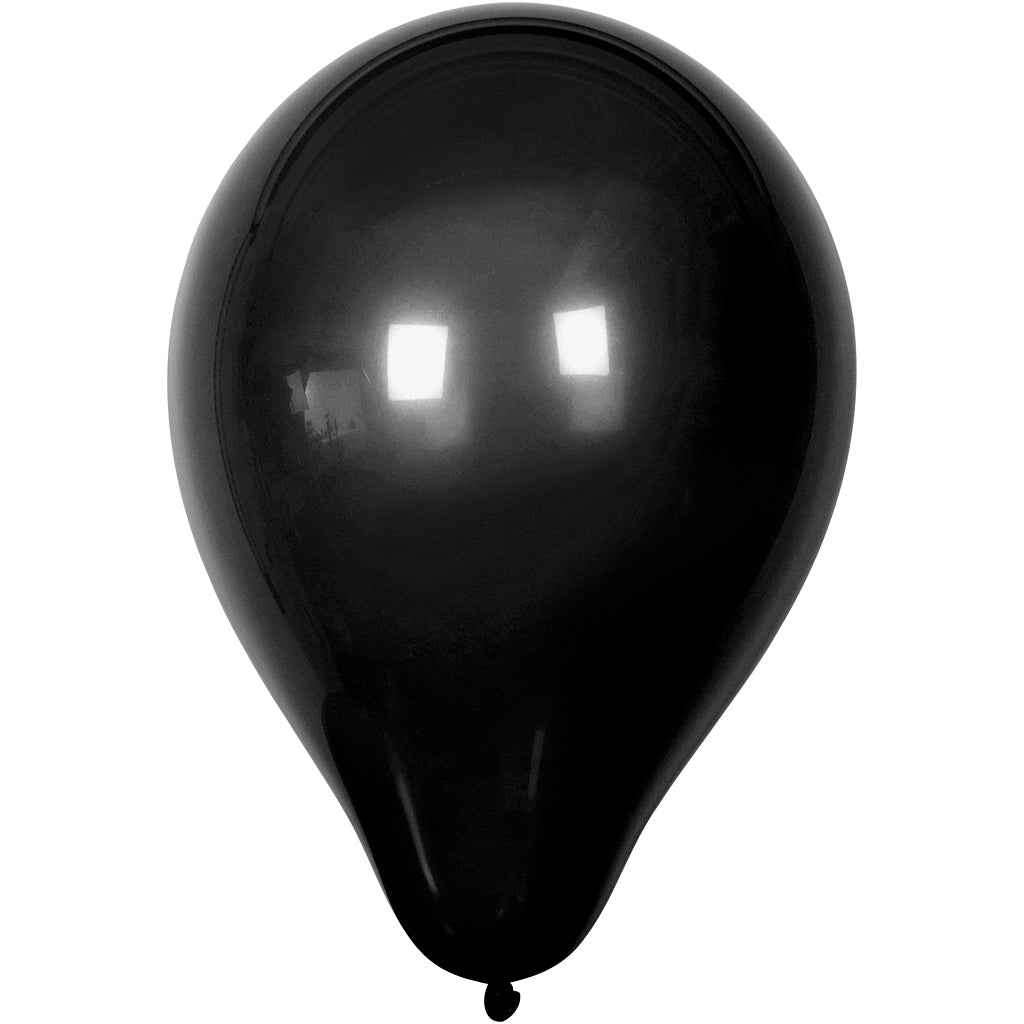 Ballons Creativ company, d 23 cm, noirs, 10 pièces, 1 boîte
