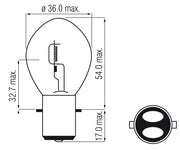 Bosma Lamp 12V-35 35W BA20D - afbeelding 2