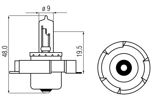 Bosma lampe 12V-15W P26S Halogène