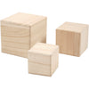 Cutiv Company Cubes en bois, ensemble de 3