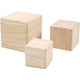 Cutiv Company Cubes en bois, ensemble de 3