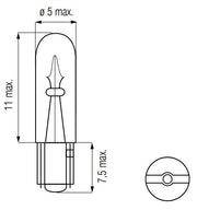 Bosma Lamp 12V-1.2W Wedge-T5 - afbeelding 1