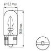 Bosma Lamp 12V-5W coin T10