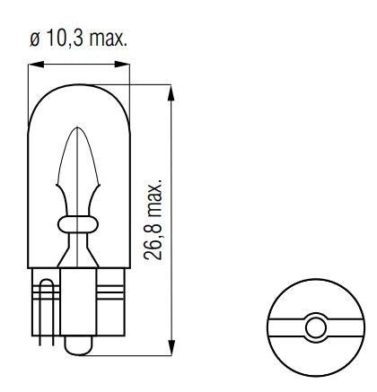 Bosma Lamp 12V-5W coin T10