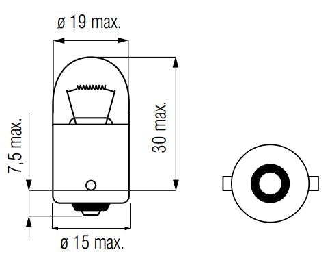 Bosma - Bosma Lamp 12V-10W BA15S oranje