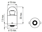 Lampe Bosma 12V-21W BA15S - afbeelding 2