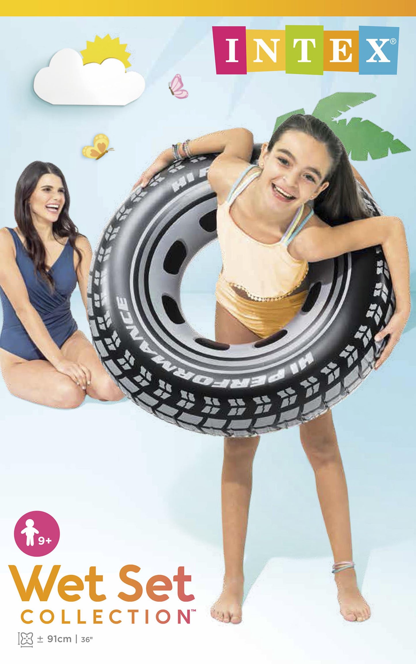 Pneu de voiture Intex piscine 91cm