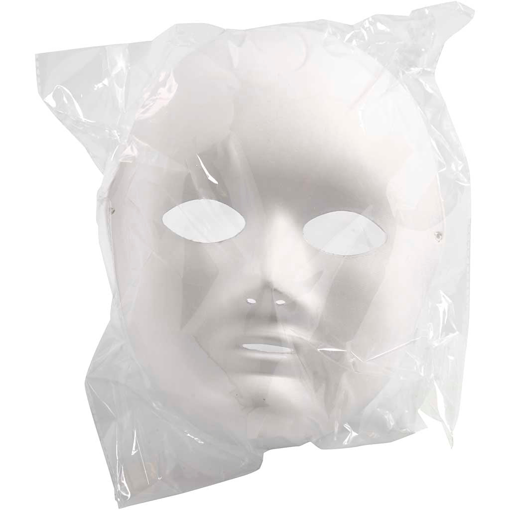Masque d'entreprise Creativ, h : 22 cm, l : 17 cm, blanc, 1 pièce