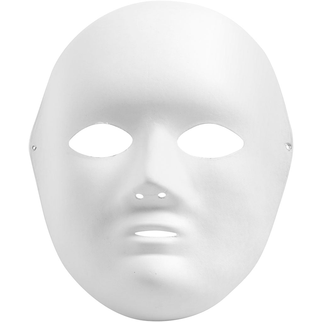Masque d'entreprise Creativ, h : 22 cm, l : 17 cm, blanc, 1 pièce