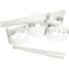 Couronnes Creativ company, h : 10-16,5 cm, l : 60 cm, 230 g, blanc, 5 pièces 1 boîte