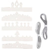 Couronnes Creativ company, h : 10-16,5 cm, l : 60 cm, 230 g, blanc, 50 pièces 1 boîte