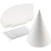Cône Creativ company, h : 23 cm, d 16,5 cm, 230 g, blanc, 50 pièces 1 boîte