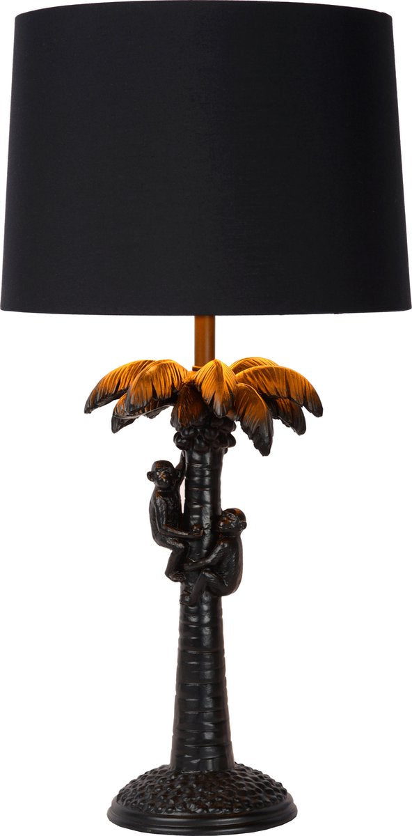 Lucide extravaganza coco - lampe de table - ø 30,5 cm - 1xe27 - noir