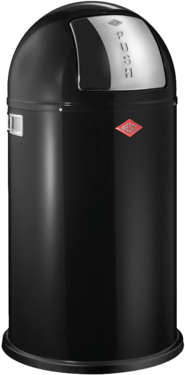 Poubelle pushboy Wesco | 50 litres | métal - noir | poubelle - fabriquée en Allemagne