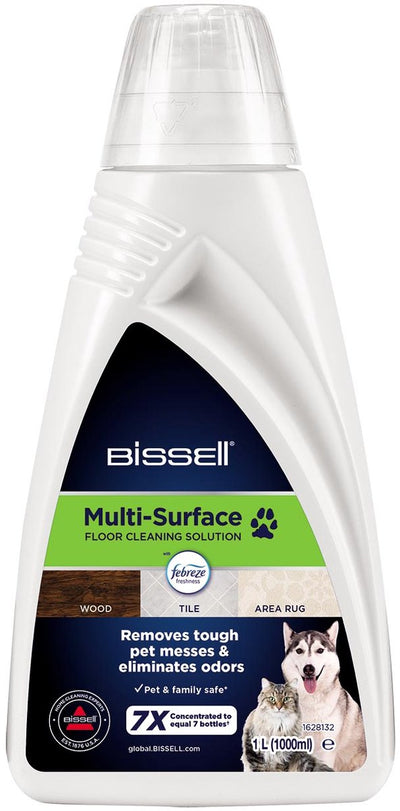 Nettoyant pour sols multi-surfaces pour animaux de compagnie Bissell 1 l - adapté au spinwave à ondes croisées - nettoyant pour sols avec febreze - élimine les taches et les odeurs d'animaux - sans danger pour le carrelage et le bois - 2550