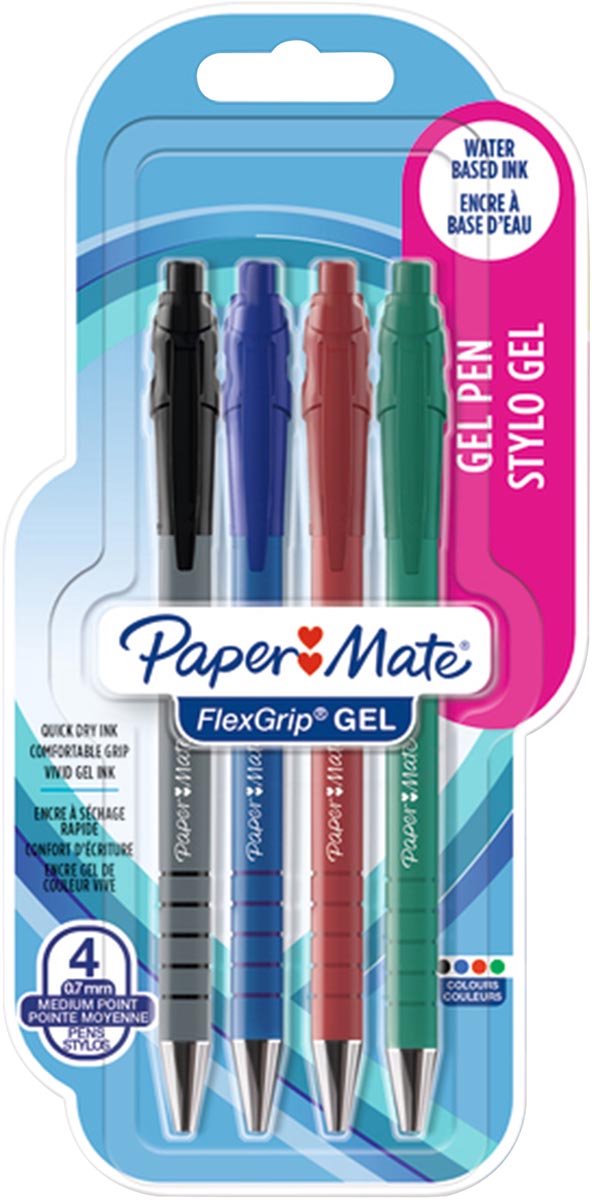 Stylos gel papermate flexgrip ultra 0,7 mm multicolore