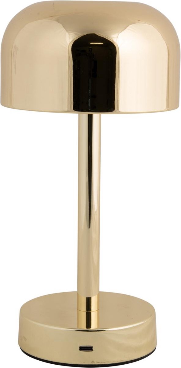 Lampe de table Leitmotiv James LED - or - 12,5x12,5x24,5cm - scandinave