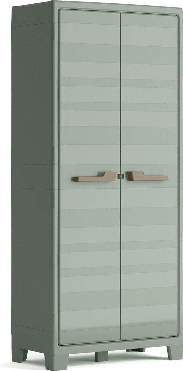 Keter Planet meuble de rangement extérieur haut - 3 étagères - 80x44x182cm - gris noir