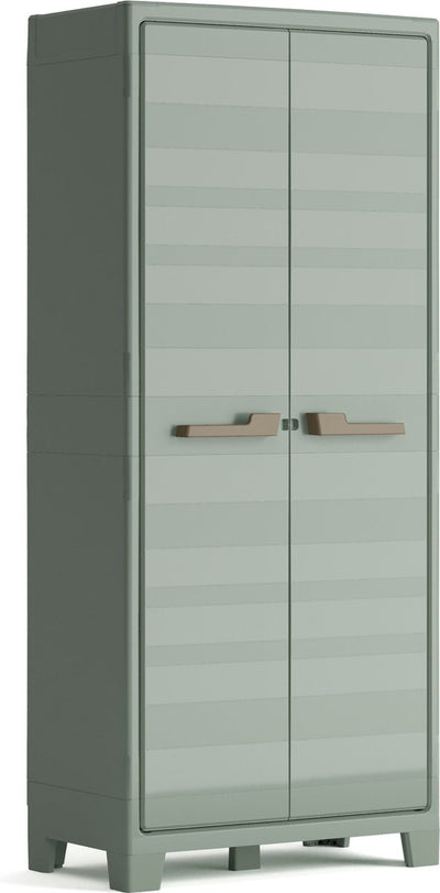 Keter Planet meuble de rangement extérieur haut - 3 étagères - 80x44x182cm - gris noir