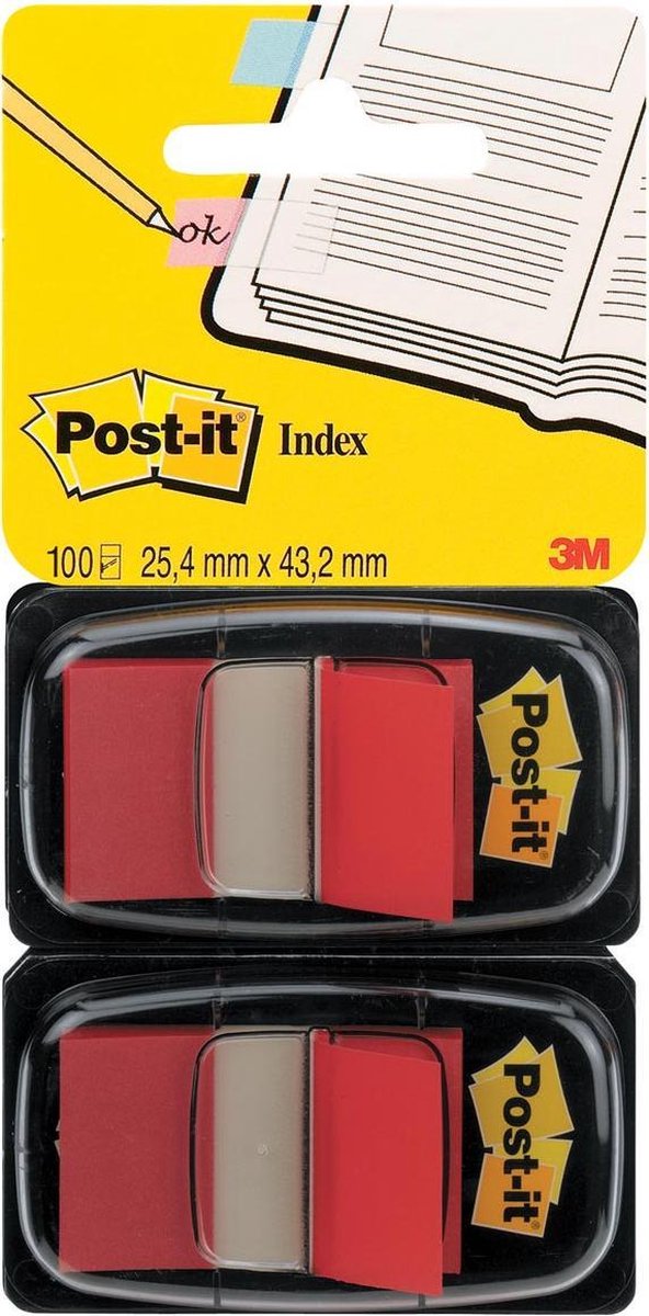Index post-it rouge 25 mm