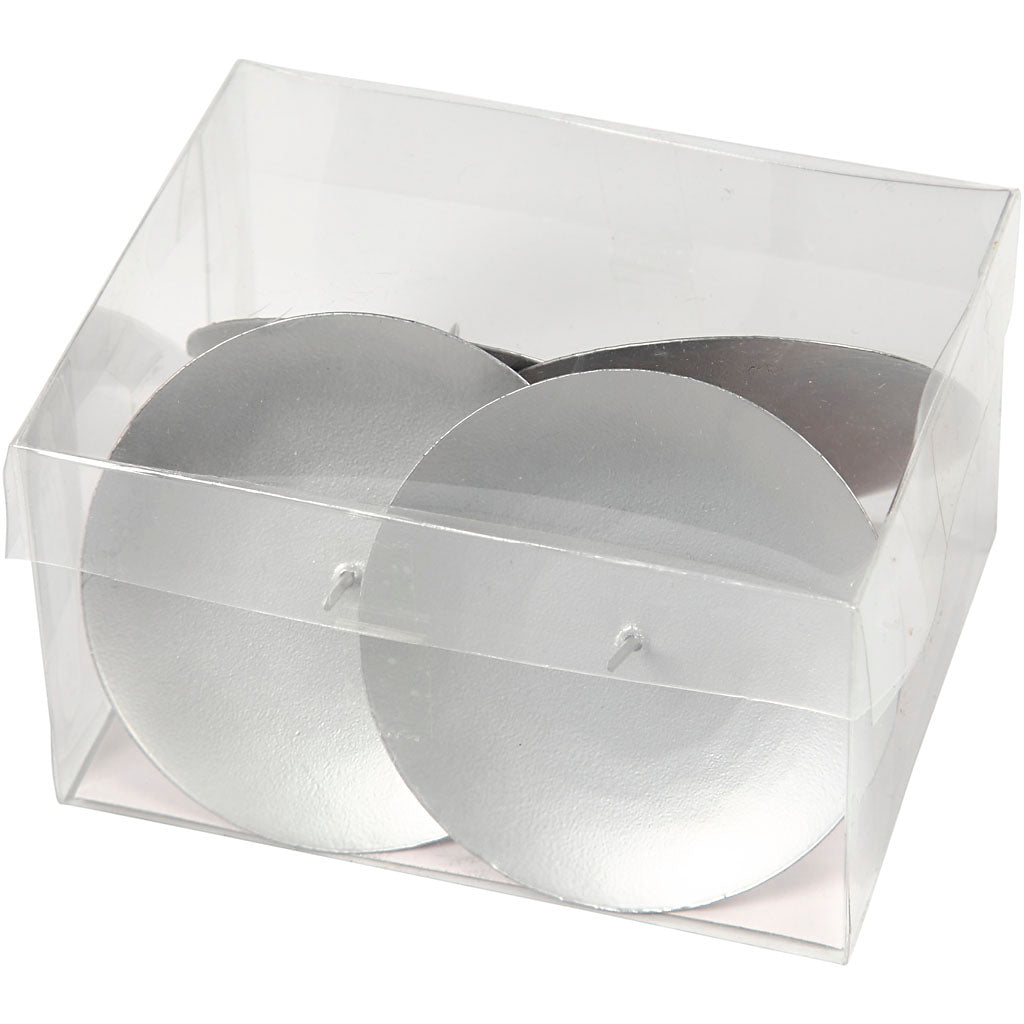 Bougeoir Creativ company, h: 6 cm, d 7 cm, 4 pièces 1 boîte
