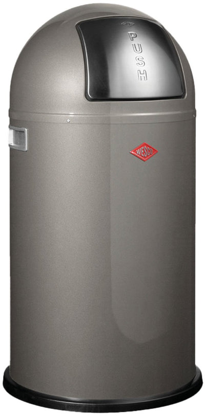 Poubelle pushboy Wesco | 50 litres | métal - graphite | poubelle - fabriquée en Allemagne