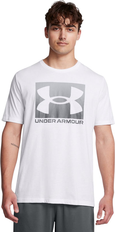 Under Armour UA M Boxed Sports Updated SS-WHT Chemise de sport pour homme - Blanc - Gris pitch