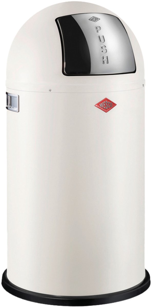 Poubelle pushboy Wesco | 50 litres | métal - sable mat | poubelle - fabriquée en Allemagne