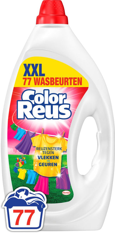 Gel géant couleur - lessive liquide - lessive colorée - 77 lavages - conditionnement vrac