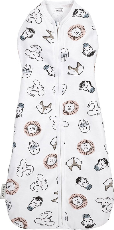 Meyco gigoteuse d'emmaillotage bébé animal cocon - multicolore - 4-8 mois - 70 cm - 0,3 tog