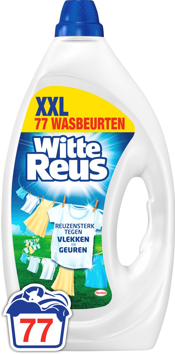 Gel géant blanc - lessive liquide - lessive blanche - 77 lavages - conditionnement vrac