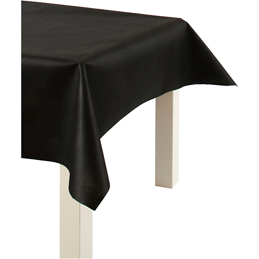Nappe Creativ company en imitation textile, l: 125 cm, 70 gr, noir, 10 m 1 rouleau