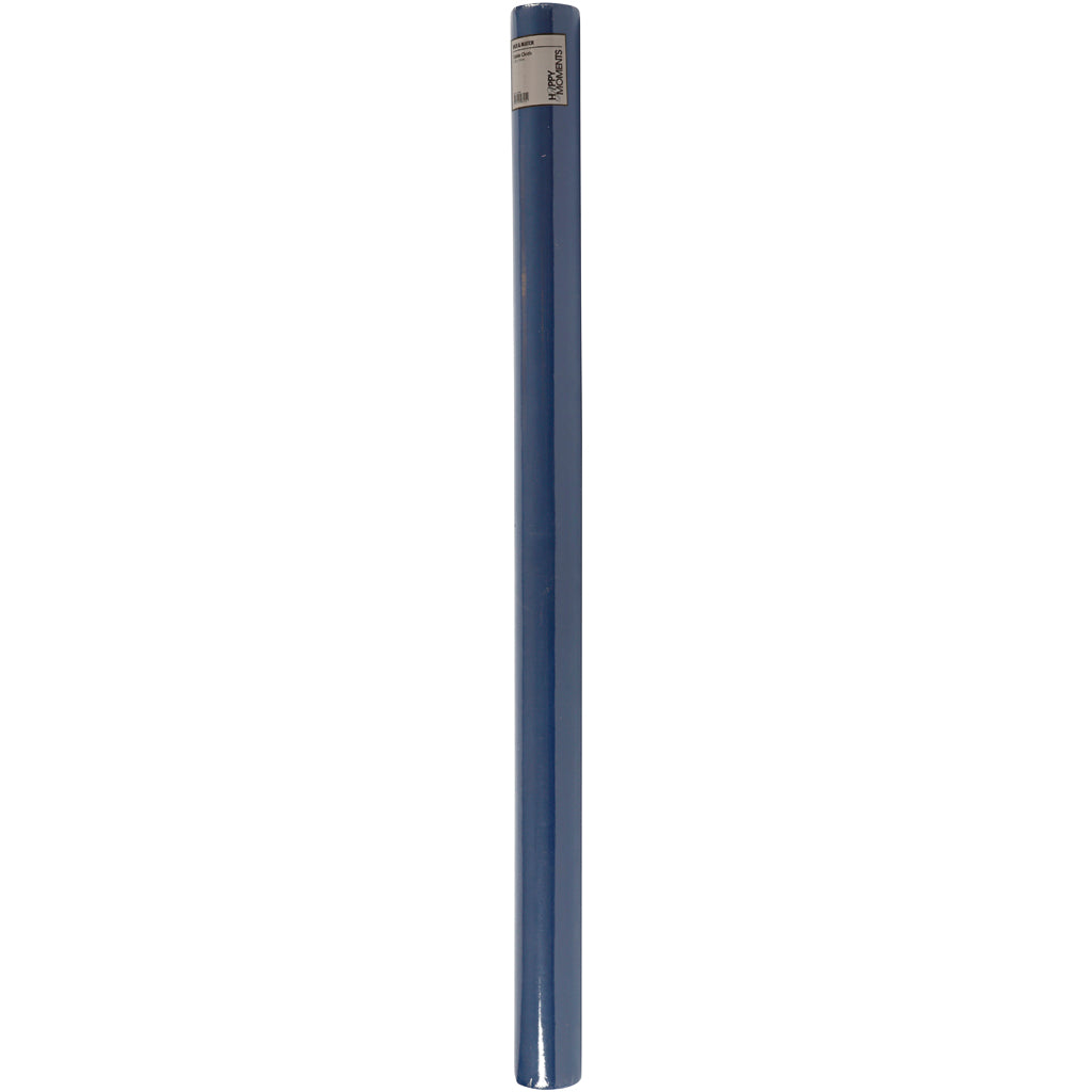 Nappe Creativ company en imitation textile, l: 125 cm, 70 gr, bleu foncé, 10 m 1 rouleau