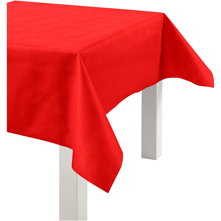 Nappe Creativ company en imitation textile, l: 125 cm, 70 gr, rouge, 10 m 1 rouleau
