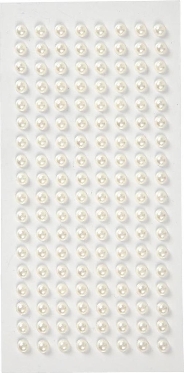 Creativ company demi-perles, d 5 mm, blanches, 144 pièces 1 boîte