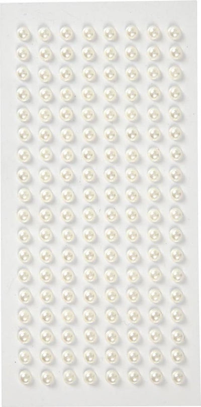 Creativ company demi-perles, d 5 mm, blanches, 144 pièces 1 boîte