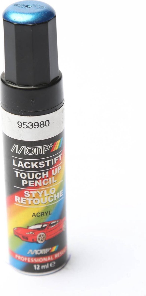 Motip 953980 - stylo peinture automobile - bleu métallisé - 12 ml