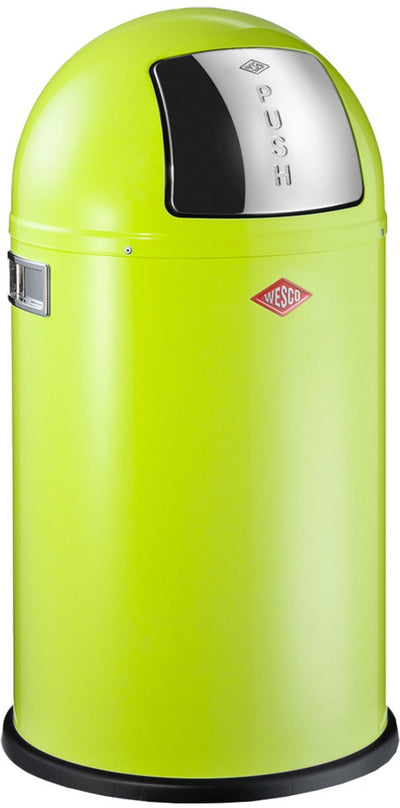 Poubelle junior Wesco pushboy | 22 litres | métal - vert lime | poubelle - fabriquée en Allemagne
