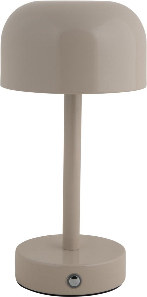 Lampe de table Leitmotiv James LED - gris - 12,5x12,5x24,5cm - scandinave