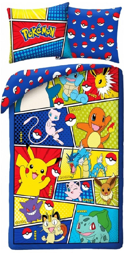 Pokémon Housse de couette Pokémon hurle 140 x 200 cm - 90 x 70 cm - coton
