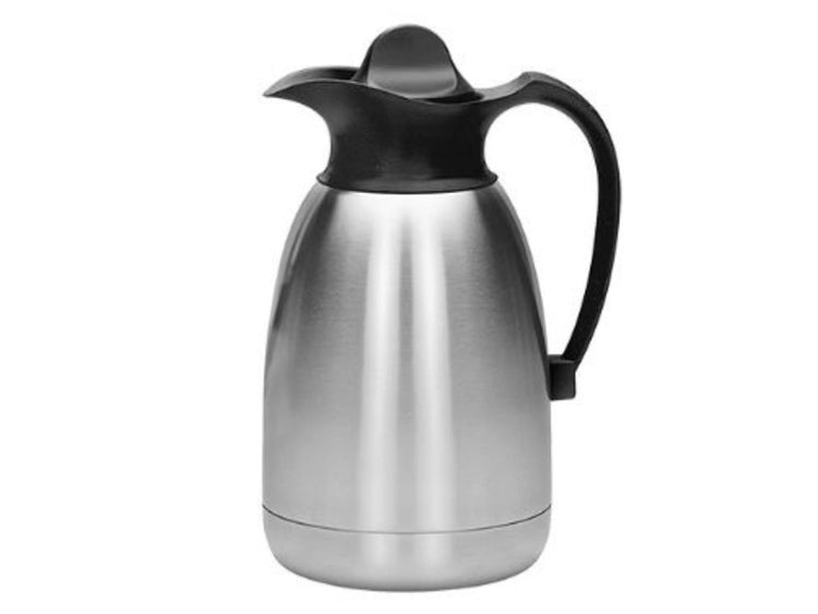 Pichet isotherme en inox avec bouchon à vis noir 3l