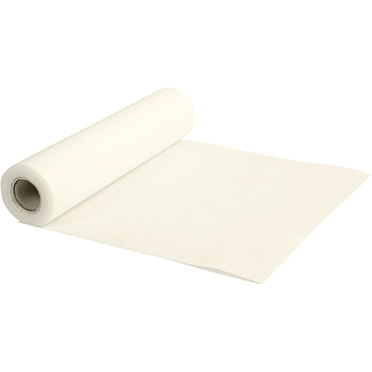 Chemin de table Creativ company en imitation tissu, l: 35 cm, 70 g, crème, 10 m 1 rouleau