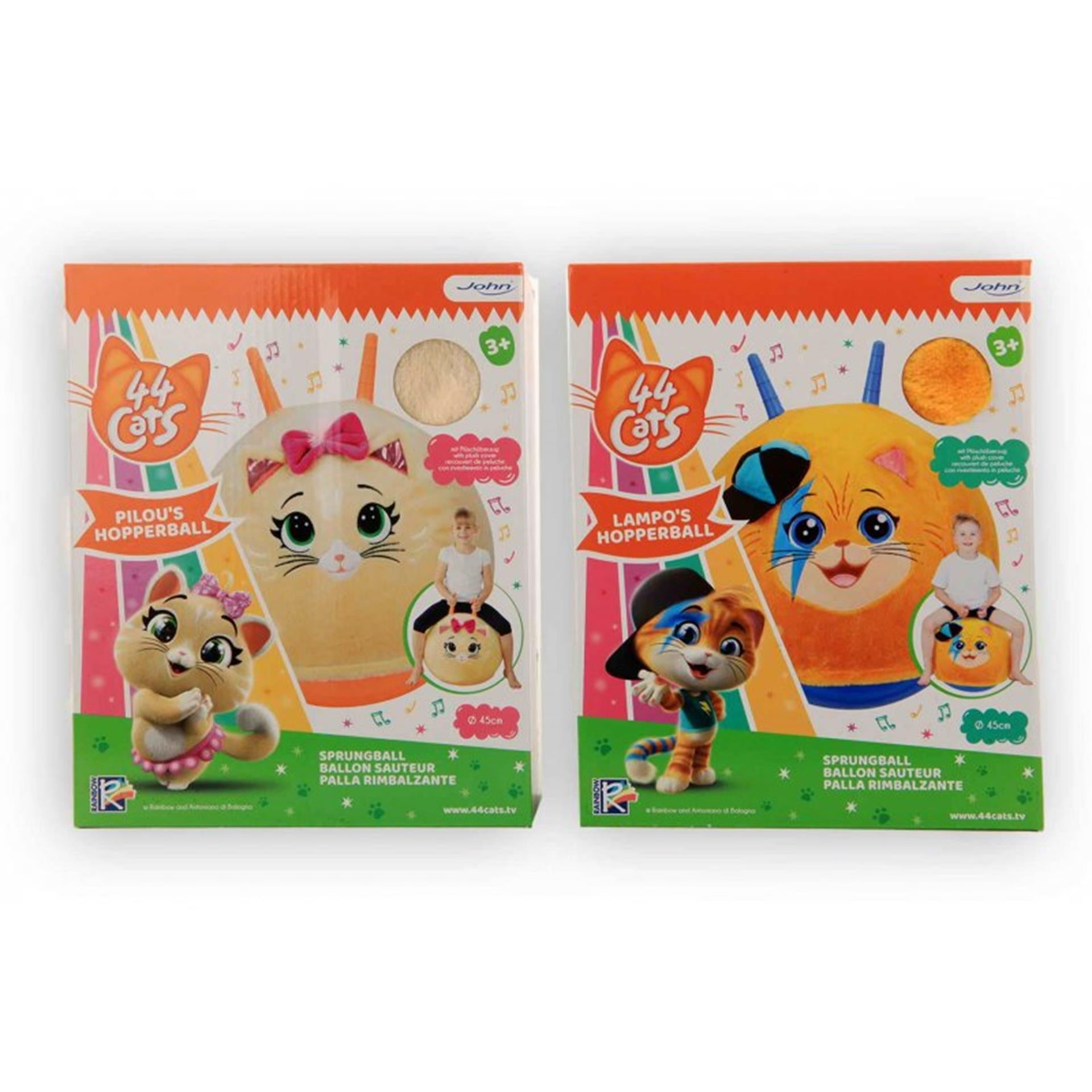 Balle Skippy 44 chats ø45cm avec housse en peluche